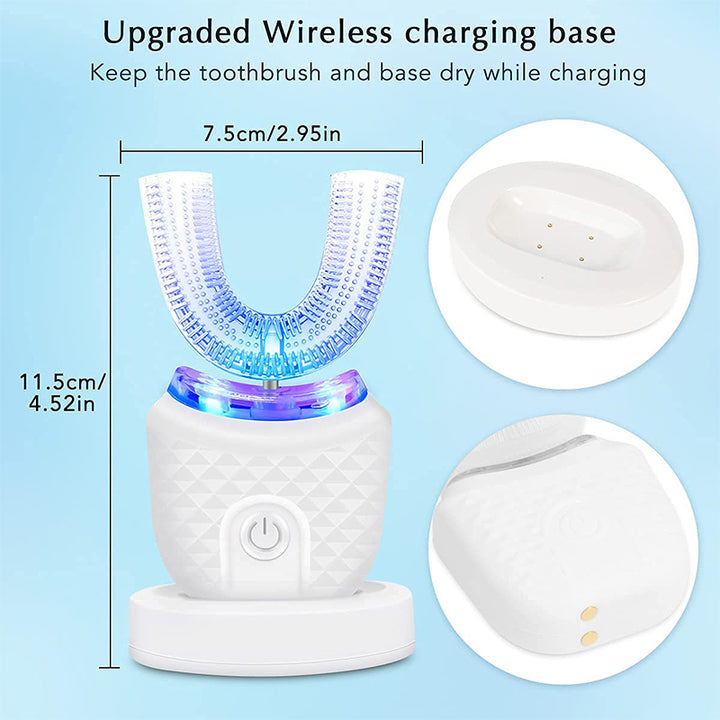 U Shaped Type Toothbrush 360 Degrees Ultrasonic Children Whitening Silicone Automatic Electric Toothbrush