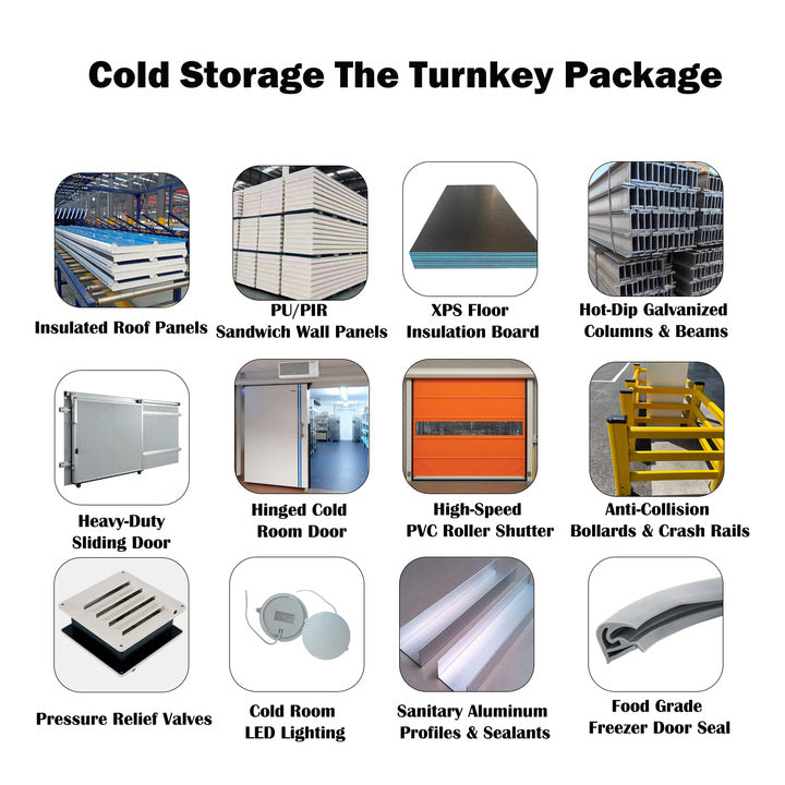 Industrial Prefabricated Steel Structure Cold Storage Turnkey Food Logistics Building C5 Anti-Corrosion Eurocode