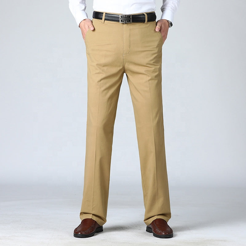Mens Suit Pants Slim Fit Stretch Cotton Twill Work Trousers Grey Skinny Slacks Business Attire Formal Wear Chino Pants