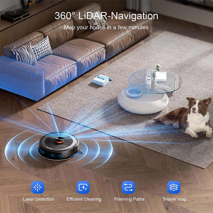 Teendow D10S MAX Robot Vacuum Cleaner Wet Dry Mopping and Sweeping with Self-Emptying Dustbin Aspirateur Aspirador