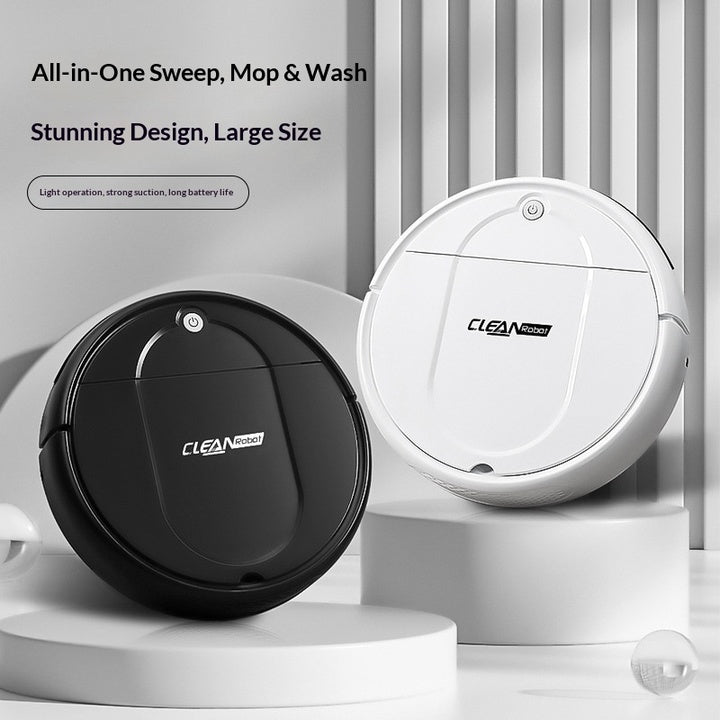 Automatic Intelligent Mop Vacuum All-In-One Home Cleaning Robot Large Water Tank Rechargeable USB 1000-1499Pa Suction 0.4L Dust