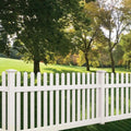 White 4ft High Vinyl Picket Fence/ Sample Available Spiked Decorative White Garden Plastic Pvc Picket Fence Panels Vinyl