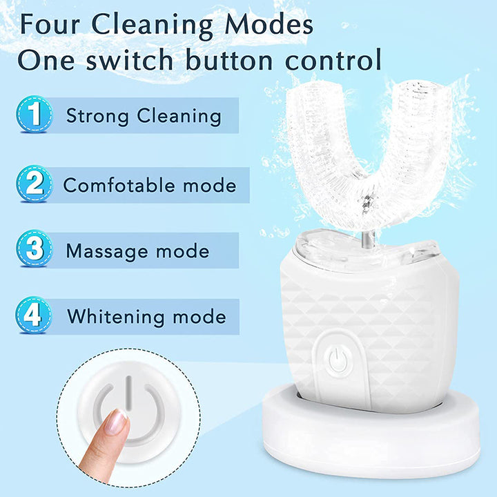 U Shaped Type Toothbrush 360 Degrees Ultrasonic Children Whitening Silicone Automatic Electric Toothbrush
