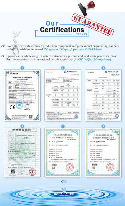AJS-2.5T Water Softeners Outdoor Portable UF Membrane RO Osmosis Self-clean Whole House Central Water Filter