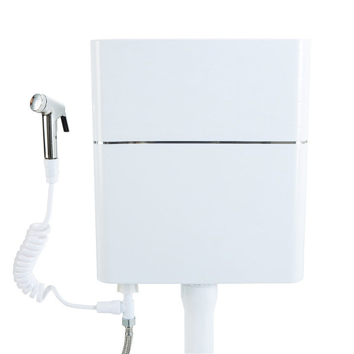 Household Squatting Toilet Tank Floor Mounted Flush Water Tank Easy Clean Modern Minimalism Large Power Energy Saving
