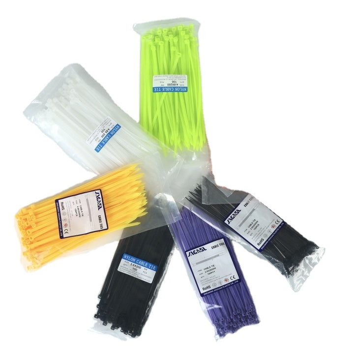 JAGASL Factory Wholesale High Strength Nylon Cable Ties Self-Locking Wire Zip Ties 5*380MM From China
