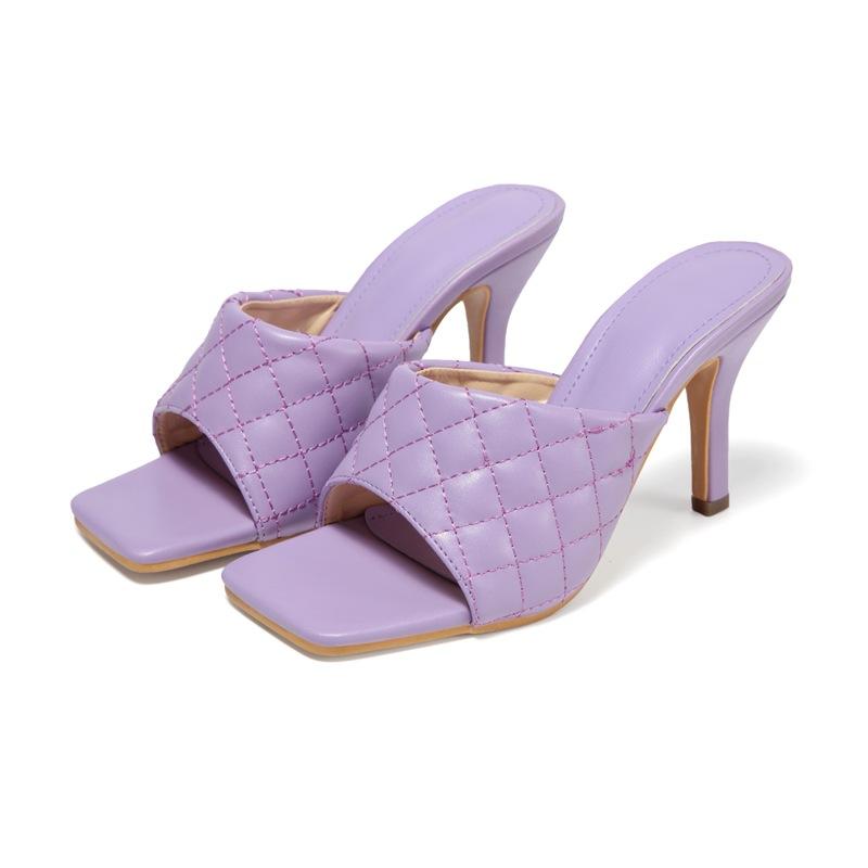 classic stiletto heel ladies sandals individual heels square toe solid shoes women