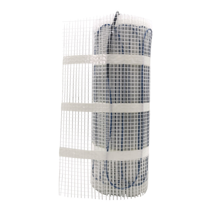 150W/M2 50cmX20m Electric Radiant Underfloor Dual Core Heating Fibreglass Mesh Mat Kit System for Tiles Ceramic Porcelain Stone
