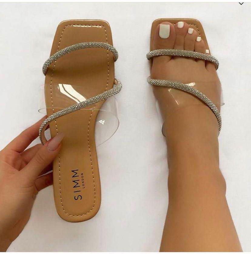 beach slipper beautiful lady jelly sandals diamond sandals womens slides ladies flat shoes
