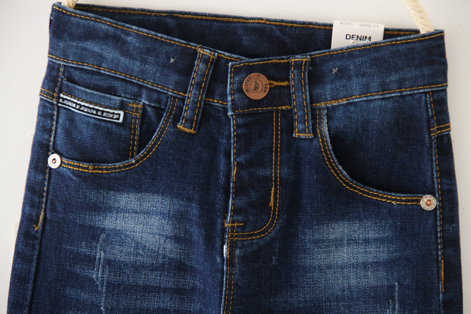 2 -10 T wholesale Casual Retro Children Baby Overalls Wear Kids Boys Blue Jeans Denim Pants