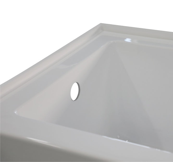 Rectangle Bathroom Tubs for Adult Bathing Three-Side Apron Freestanding Soaking Acrylic Bathtub