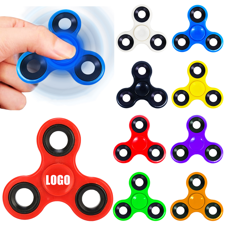Custom Logo Printed Finger Toy Fidget Spinner Hand Spinner Relieves Stress Colorful Fidget Hand Spinner
