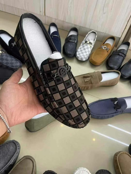 Men's Loafers Men's Casual and Breathable Slip-on Leather Fashionable Driving Shoes Stock Wholesale