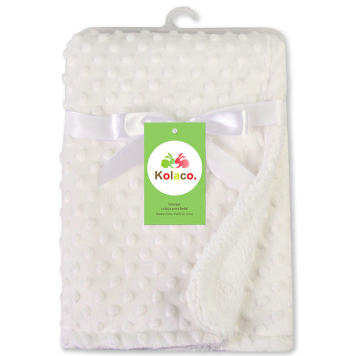 Songmai Double Layer Coral Fleece Plush Minky Receiving Blanket Bedding Soft Minky Comforting Baby Blanket Custom Wholesale