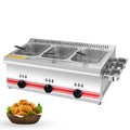 Commercial Kitchen Restaurant Catering Equipment Chicken Potato One Tank Fat Fryer Gas Deep Fryers