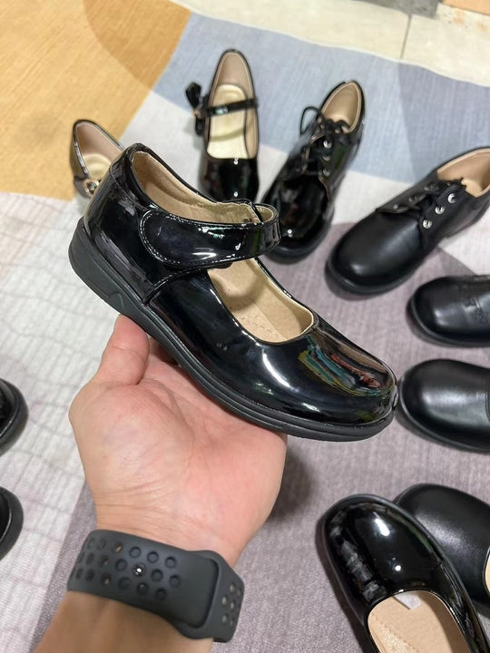 NEW Arrived Children's School Shoes Black Hot Selling Children's Leather Shoes Students Soft Soled Leather Shoes Wholesale