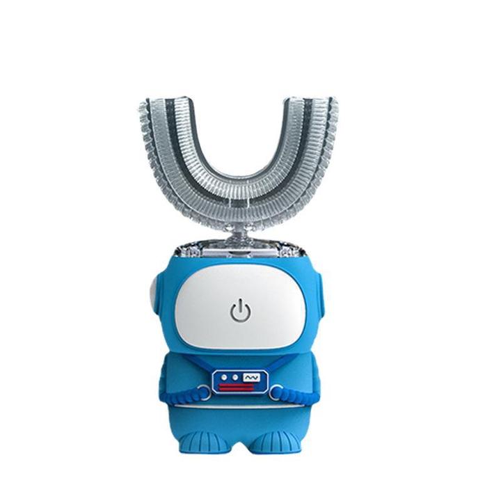 Ultrasonic Electric U-Shaped Toothbrush for Kids IPX7 Waterproof Five Cleaning Modes Smart Reminder 360 Electric Toothbrush