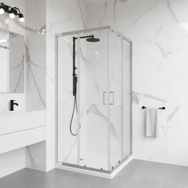 High Quality Aluminum Alloy Square Shower Enclosure & Cabin with Modern Design 2-Year Warranty for Residential Use
