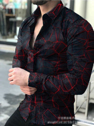 Fashion Custom Men Tee Dress Shirts Casual Clothes Long Sleeve Printing Shirts For Mens