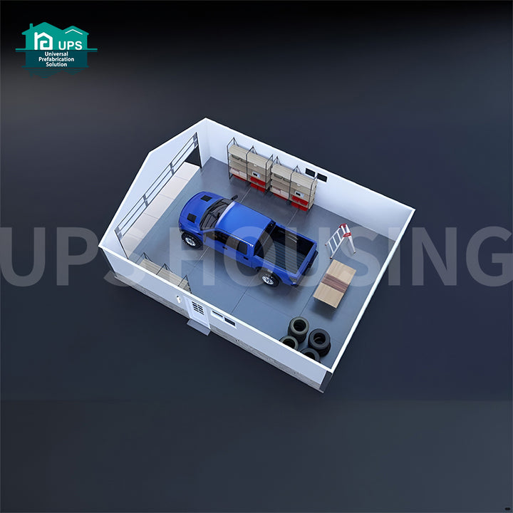 UPS Earthquake-Proof Sandwich Panel Prefab Houses Modern Design 50sqm Luxury Prefab Office Container House Bedroom Mall Living