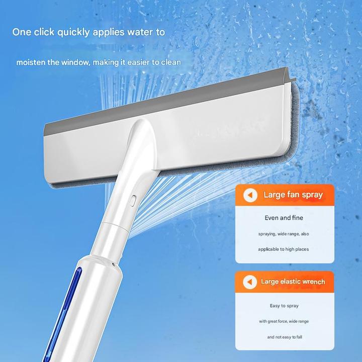 Jesun Window Cleaner Double-sided Household Glass Cleaner Handheld Tool Plastic Squeegee Window Wiper Cleaning