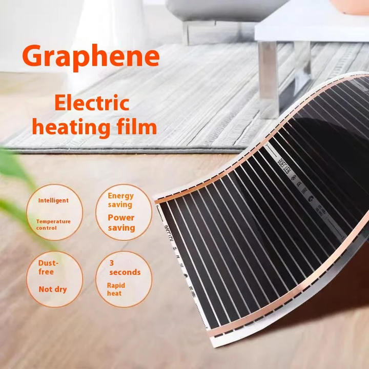 Modern 110v 220v Graphene PTC Electric Underfloor Heating Film Safe Radiant Floor Heating Far Infrared for Apartment Use