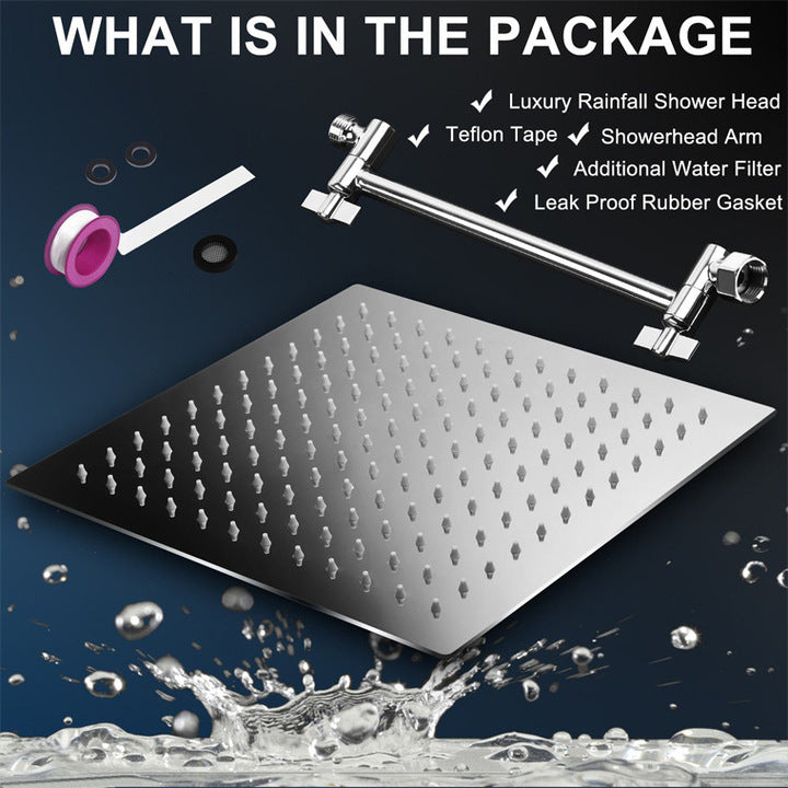 Bathroom Shower Set Stainless Steel Bath & Shower Faucets Wall Mounted Mixer Rainfall Concealed Shower Set