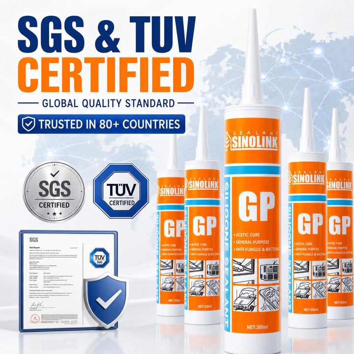China Manufacturers Sealing Products Waterproof RTV Gasket Maker Window Glue Black Transparent White Sanitary Silicone Sealant