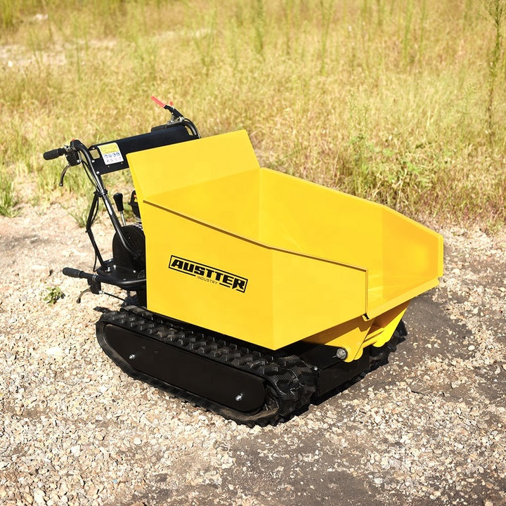 AUSTTER 500KG Load Capacity Gasoline Engine Powered Barrow Small Tracked Crawler China Mini Dumper