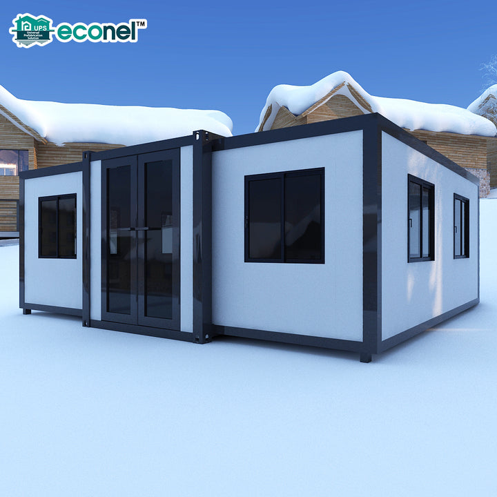 Ready-Made 5 Bedroom Modern Light Steel Folding Prefabricated Container House 40Ft & 20Ft Expandable Breathable Hotel Villa Home