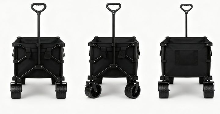 Foldable Collapsible Wagon Multi-Purpose Outdoor Cart for Picnic Camping with Easy Push Wheels.
