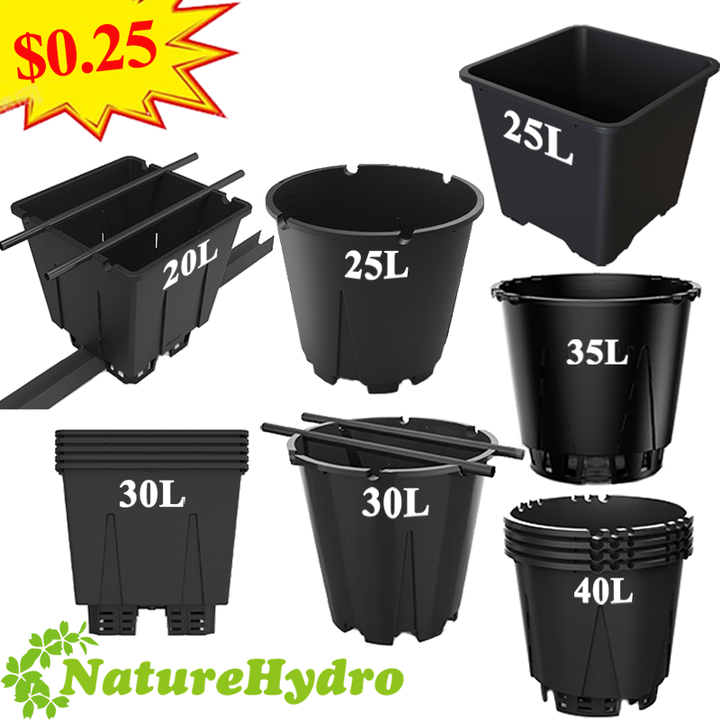 Recycled Draining Hole Plant Tree Blueberry PP Plastic 25L 30L 40L Flower Pot Nursery Planter Square Pots