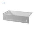 Low Price Rectangular Fashion Soaking L-Shaped Shallow Bathtub Acrylic 60 Inch Skirt Tub