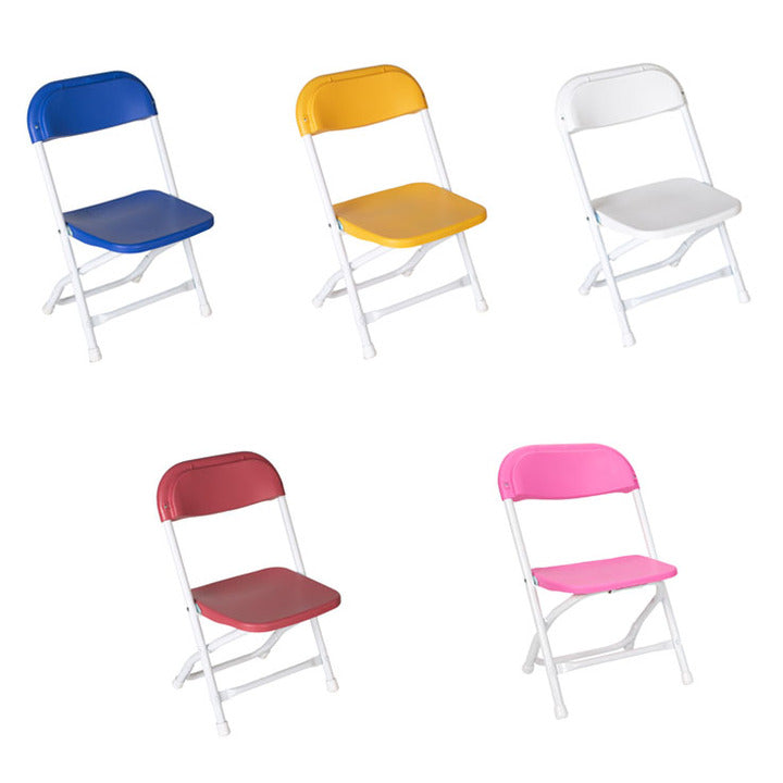 Modern Kids Children Wedding Chairs Stackable Foldable White Folding Outdoor Furniture Plastic Steel Chair for Event