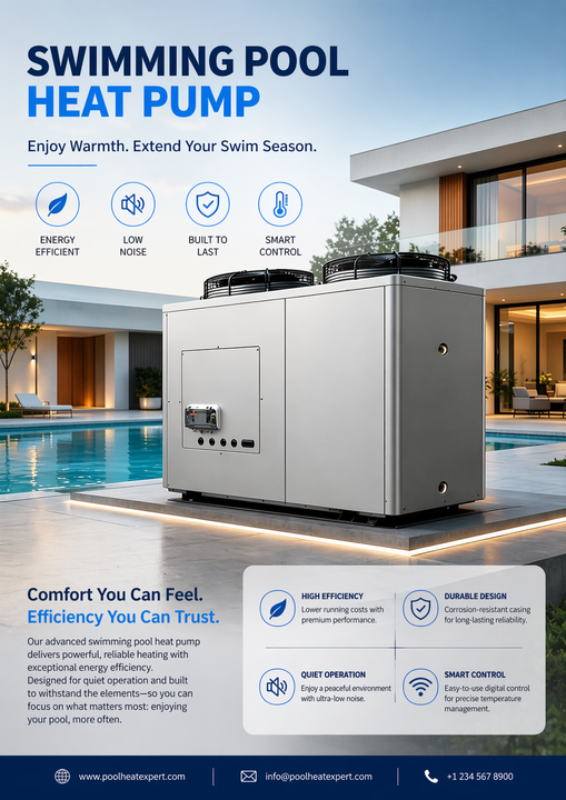 Energy Efficient 15Kw 20Kw 35Kw 40Kw Commercial Swimming Pool Heat Pump Pool Chiller Wifi App Smart