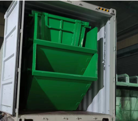 6 Cubic 6m Front Load Construction Trailer Dumpster Skip Bins Crap Metal Waste Management Bin for Home Use Scrap Metal Bin