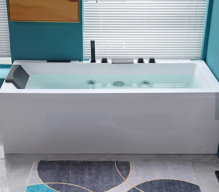 Japanese Acrylic Rectangular Bathtub Small Apartments Modern Freestanding Soaking Constant Temperature Deep Surfing Massage