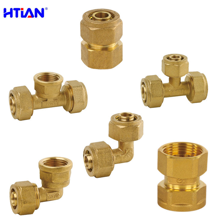PEX Fittings Such As Three-way Elbows Joints and Various Other Accessories for PEX Pipes