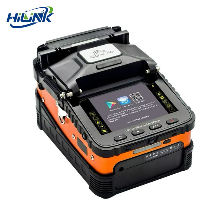 AI-5Pro Fiber Fusion Splicer FTTH GPRS Optical Fiber Welding Machine AC 220V 5-Year Warranty LC/SC Connector HILINK