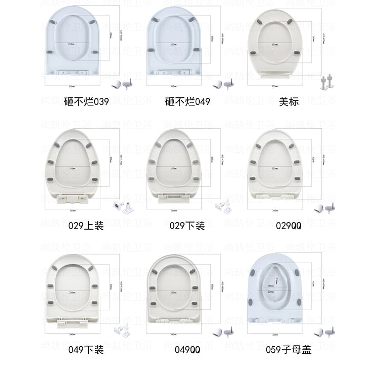 Hebei Modern European O Shape Round Soft Close Plastic Toilet Seat Lid Cover with 1-Year Warranty