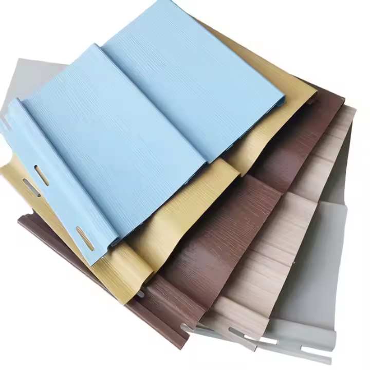 Anti-UV PVC Exterior Wall Panels Long Lifespan Vinyl Siding for Home Cabin Garden House Office Buildings Modern House Decoration