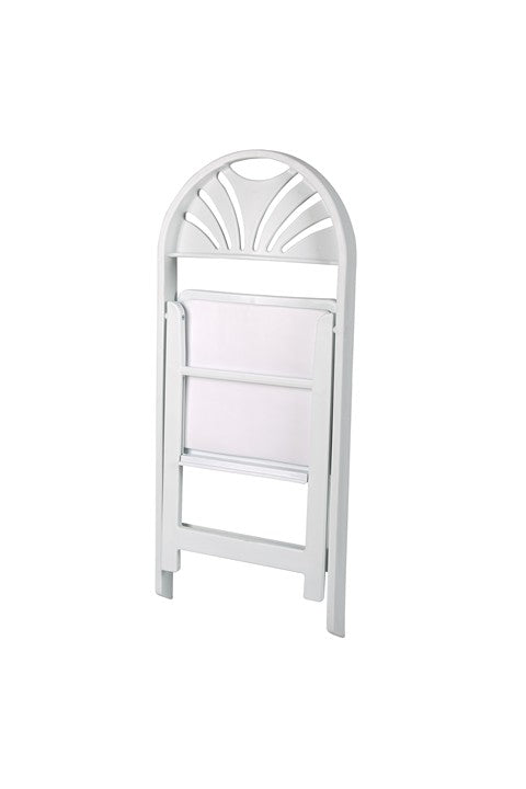 Garden Furniture Wedding Reception White Fan Back Folding Wimbledon Banquet Chairs Weddings Outdoor Dining for Events