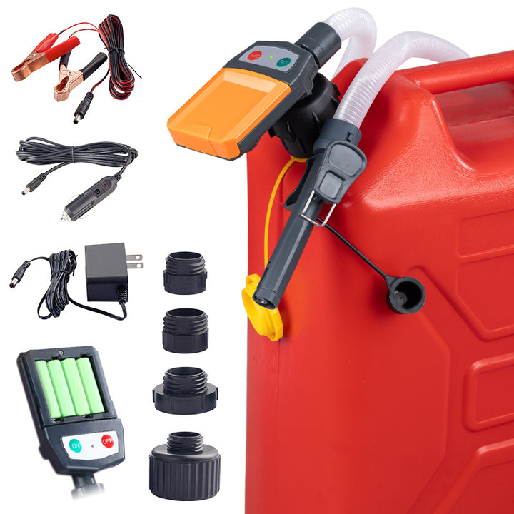 PEILI 4AA Battery Centrifugal Pump Standing Type Dispenser for Plastic Oil Drum & Fuel Drum Mini Fuel Transfer Pump Jerrycan