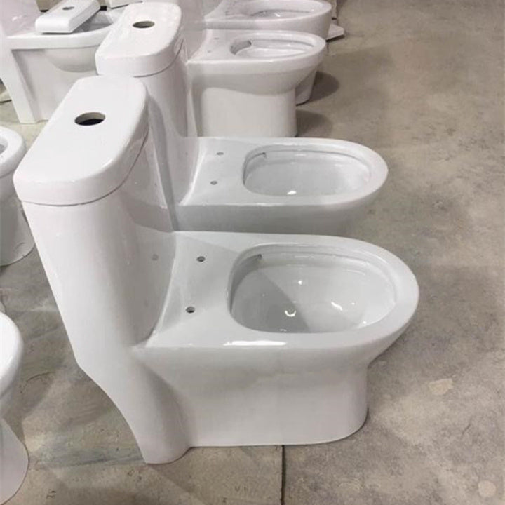 Bathroom Sanitary Ware Ceramic Dual-Flush Modern One-piece Toilet Bowl Seat with P-trap/S-trap Drainage