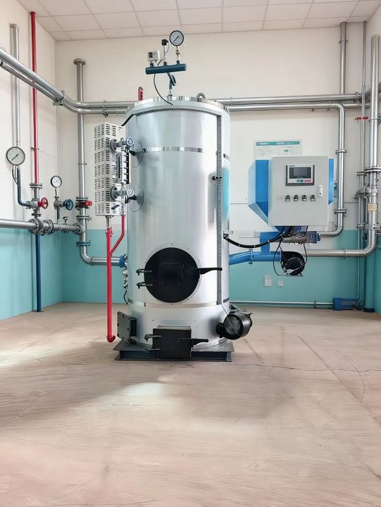 Low Price Low Pressure 200kg-2000kg Capacity Automatic Vertical Fire Tube Industrial Biomass Steam Boiler