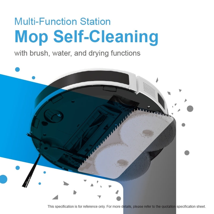 robot vacuum cleaner and mop LDS+ dual-line laser obstacle avoidance with automatic self-cleaning for office - 1 year warranty
