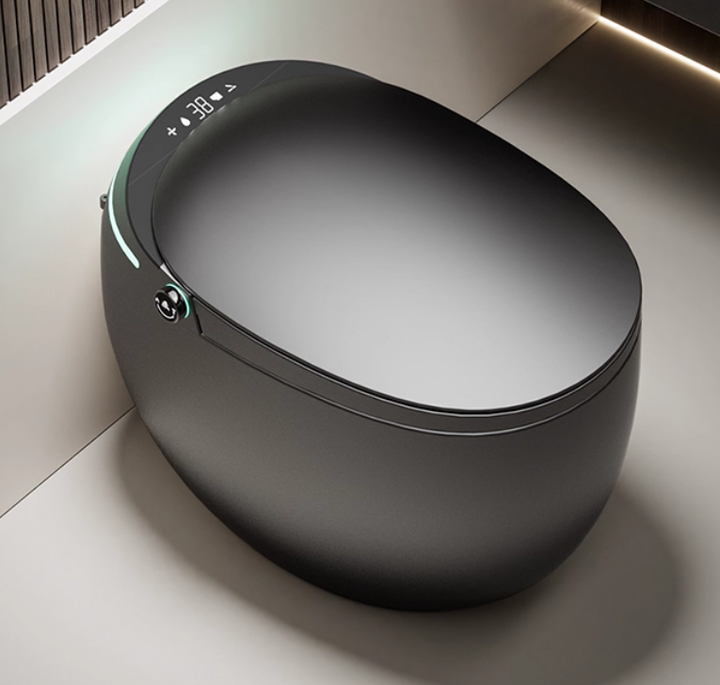 Modern Colorful Ceramic One-Piece Bidet Electric Black Smart WC Elongated Automatic S-trap Dual-Flush Bathroom Accessory