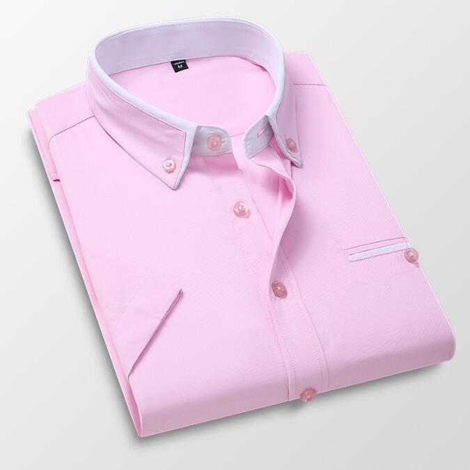 Short Sleeve Shirt Men's Summer Short Sleeve Men's Shirt Slim Fit High Quality Casual Dress Groomsmen Shirt