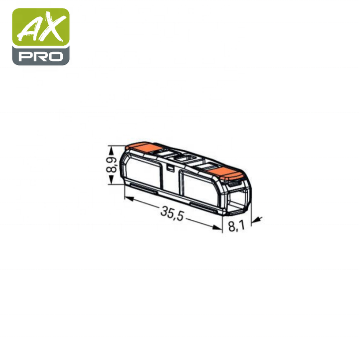 Original Brand New Quick Wire Connector 221-2411 IP67 Terminal Block 2 POS Clamp Cable Mount 32A for Lighting Application