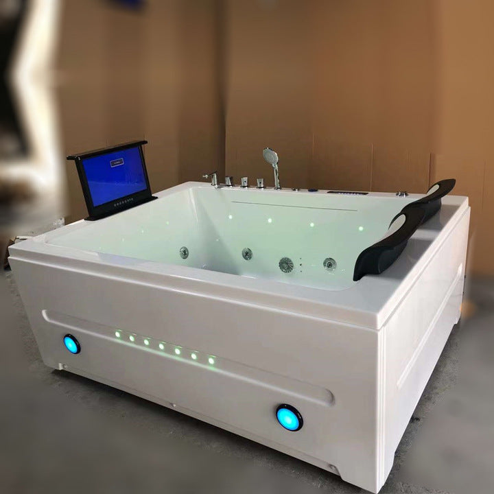 Durable Reinforced Bathtub Anti-slip Base Acrylic Soaking Bath Tub for Commercial Housing and Apartment Project